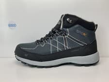 Image of Mens Regatta Samaris Lite Mid Waterproof Walking Hiking Boots Black Grey UK 10