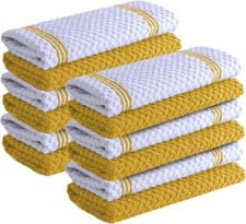 Image of Premium Terry Tea Towels | Pack of 6 | 100% Cotton | 38 X 64 Cm | Ultra Soft & H