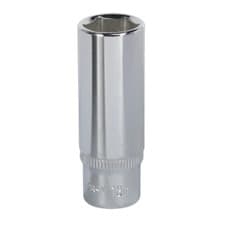 Image of WallDrive® Socket 13mm Deep 1/4"Sq Drive Fully Polished | SP1413D Sealey New