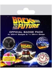 Image of Back To The Future Delorean Badge Pack