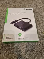 Image of Belkin USB-C to VGA and Charge Adaptor avc001btbk