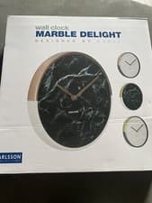 Image of NEW Karlsson Marble Delight Wall Clock Black 30cm