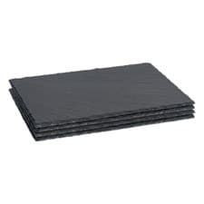 Image of Rectangle Slate Placemats - 30 x 20cm - Pack of 4