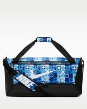 Image of Nike Brasilia Training Duffel Bag Blue Medium 60L Holdall Gym School Travel Bag