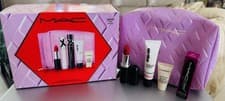 Image of BUNDLE NIB MAC MACXIMAL SLEEKSATINLIPSTICK 819 REBEL 691 RUBY WOO+SerumCremeBag+