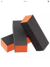 Image of Cheap Nail Buffer Orange 3-sided Block Salon Quality multi-buy ONLY 98p each 
