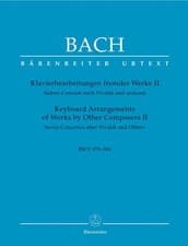 Image of Keyboard Arrangements of Works by Other Composers Volume II (BWV 978-984) (Piano