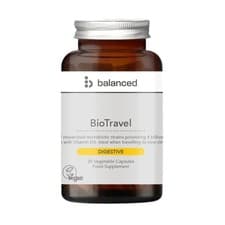 Image of Balanced BioTravel Travel Support Immunity Digestive Health 30 Veg Caps UK