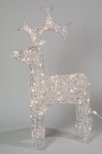 Image of Kaemingk LED Warm White Acrylic Christmas Reindeer 90cm Tall