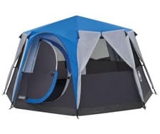 Image of Coleman Cortes Octagon 8 Person Blue Family Tent Glamping Camping Outdoors