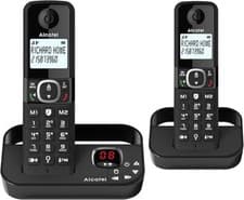 Image of Alcatel F860 Voice Duo - Cordless Phone, answering machine & 2 Handsets - BlK-N