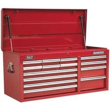 Image of Sealey Topchest 14 Drawer with Ball Bearing Slides Heavy-Duty - Red