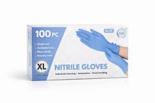 Image of Blue Nitrile Gloves Powder & Latex Free CE Certified Disposable Gloves 100 Pack