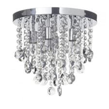 Image of Litecraft Ceiling Light Bathroom IP44 Rated Flush - Polished Chrome Clearance