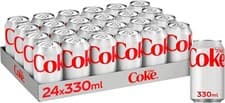 Image of Diet Coke Can Cola, Tray 330 ml (Pack of 24)