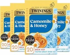 Image of Twinings Camomile & Honey Flavoured Tea 80 Biodegradable Tea Bags 4 x 20 Bags