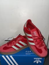 Image of Adidas Gazelle Trainers Red / Green   UK Size 3.5