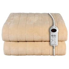 Image of Russell Hobbs Electric Blanket Orange Heated Throw Sherpa &Microfleece 130 x 180