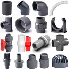 Image of PVC Metric Plumbing Fittings Pipe For Aquarium Fish Tank Pond Solvent Weld