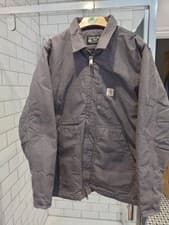 Image of Genuine Carhartt Men's Loose Fit Washed Duck Sherpa-Lined Coat. Size M