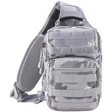 Image of Brandit US Cooper Sling Pack Tactical Hiking Military Grey Blizzard Camo