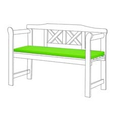 Image of 2 Seater Garden Bench Cushion Water Resistant Bench Seat Pad Outdoor Furniture