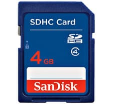 Image of Sandisk 4GB SD Card SDHC Memory Card for Camera Universal - Blue Class 4