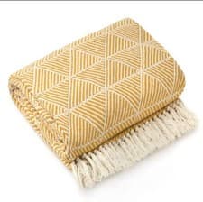 Image of Geo Diamond Collection Recycled Cotton Throw