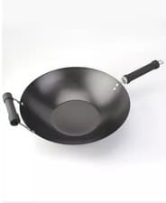 Image of Prima Wok - 27cm Carbon Steel Standard Gauge Induction RubberSteel Handle