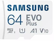 Image of Samsung EVO Plus 64GB 4K Ready MicroSDXC Card UHS-I U1 with SD Adapter