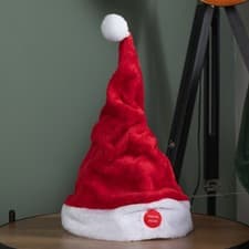 Image of 35cm Battery Powered Singing & Animated Moving Christmas Santa Hat