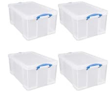 Image of Storage Box Really Useful Box 64 Litre Pack of 4