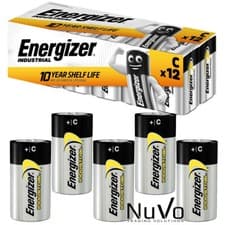 Image of ENERGIZER C SIZE 1.5V INDUSTRIAL HIGH POWER ALKALINE BATTERY MN1400 LONG EXPIRY