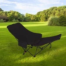 Image of Folding Chaise Lounge Chair Lounger Foldable with Storage Bag Reclining Chair