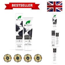 Image of Dr Organic Activated Charcoal Toothpaste - Extra Whitening for Family Use, 100ml