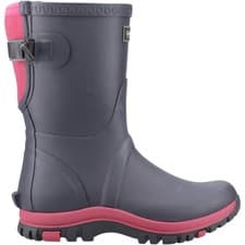 Image of Cotswold Womens Wellies Realm Pull On navy pink UK Size