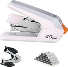 Image of Deli Effortless Desktop Stapler, 40-50 Sheet Capacity, One Finger Touch Staplin