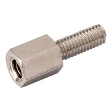 Image of R-TECH 524406 Hex Threaded M-F Spacer Brass 5mm A/F M3 6mm - Pack Of 25