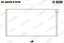 Image of GLYCO 01-3040/4 STD Connecting Rod Bearing for MERCEDES-BENZ,PUCH,SEAT