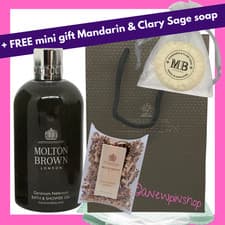 Image of MOLTON BROWN Geranium Nerfertum Bath Shower Gel 300ml Mini EDT Soap Gift Bag Set