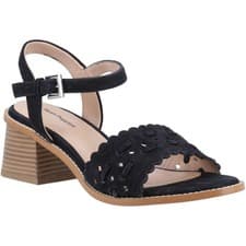 Image of Hush Puppies Lacie Suede Women's Black Sandals New
