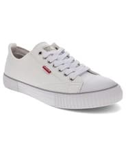 Image of Levi's Men's Anikin Low Top Sneakers - White - Size 8M - All-Day Comfort