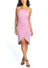 Image of Boohoo wrap dress UK 8 womens Ladies Neck pink party