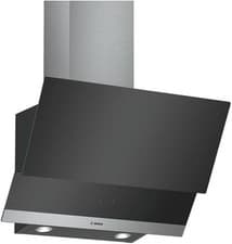 Image of Bosch DWK065G60 Wall Mounted Chimney 60cm Cooker Hood Black/Stainless NEW