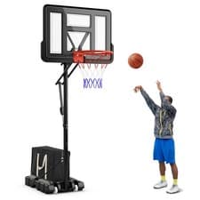 Image of COSTWAY Outdoor Basketball Hoop System Height Adjustable Basketball Goal