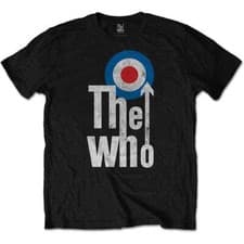Image of Official The Who T Shirt Elevated Target Logo Black Classic Rock Quadrophenia
