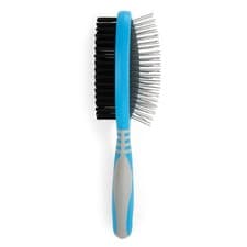 Image of Ancol Ergo Dog Puppy Pet Gentle Grooming Tool Double Sided Brush *FREE DELIVERY*