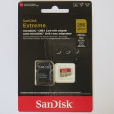 Image of SANDISK EXTREME - MICRO SDXC 256GB - 190 MB/S UHS-I CARD WITH ADAPTER - NEW