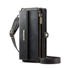 Image of Large capacity Detachable leather cross body flip wallet case card holder