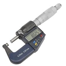 Image of Sealey Digital External Micrometer 0-25mm/0-1"